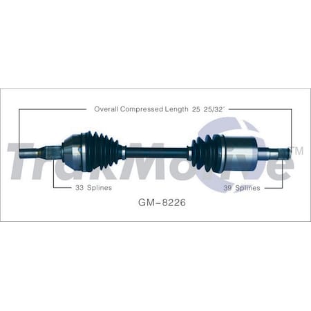 Surtrack Axle Cv Axle Shaft, Gm-8226 GM-8226